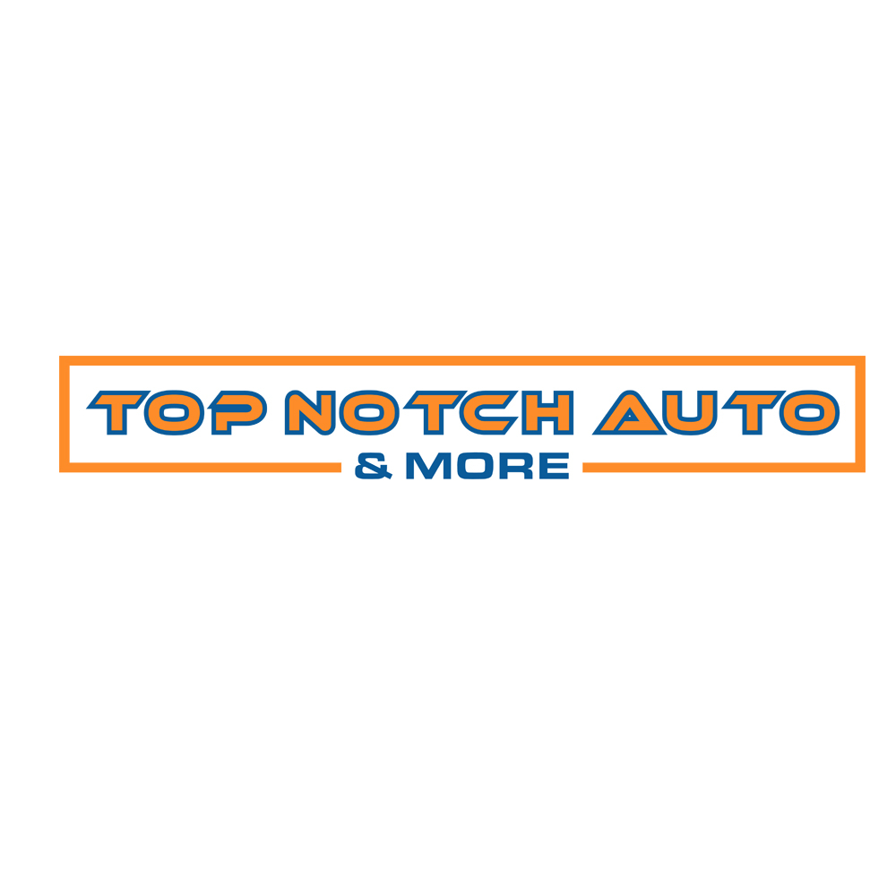 “Top Notch Auto & More” I don’t want the tires in it anymore. Looking for a new Modern look that is clean and eye catching and will be used in mailers, business cards, website and T-shirts. logo design by gilkkj