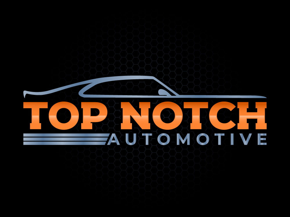 “Top Notch Auto & More” I don’t want the tires in it anymore. Looking for a new Modern look that is clean and eye catching and will be used in mailers, business cards, website and T-shirts. logo design by Gelotine