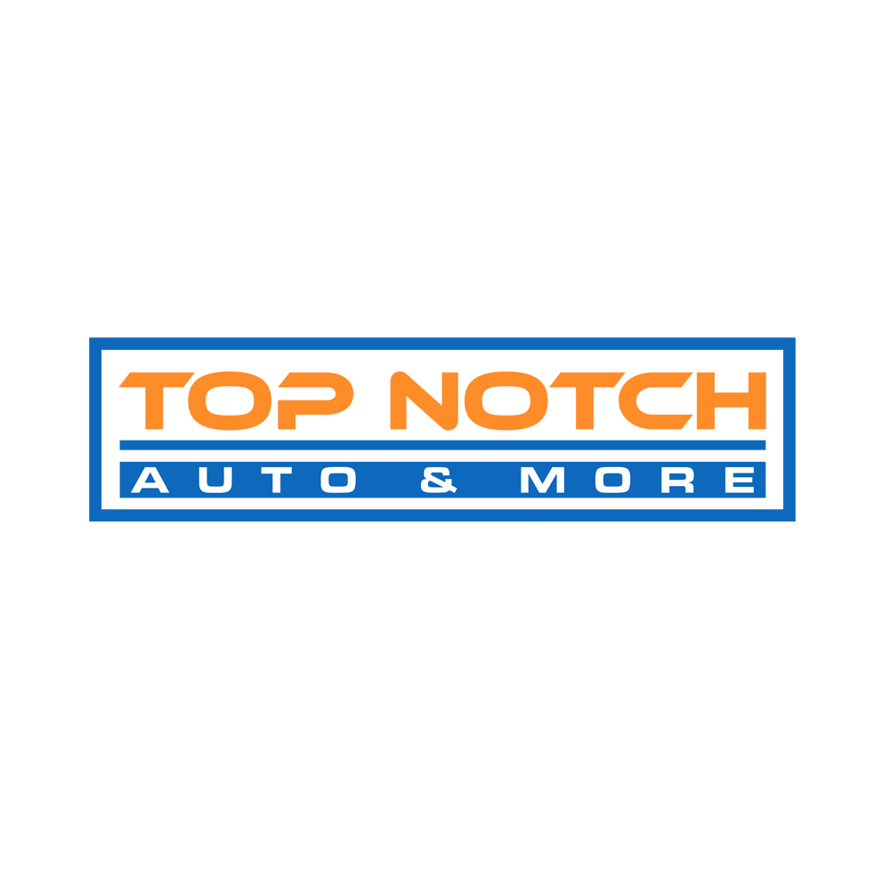 “Top Notch Auto & More” I don’t want the tires in it anymore. Looking for a new Modern look that is clean and eye catching and will be used in mailers, business cards, website and T-shirts. logo design by gilkkj