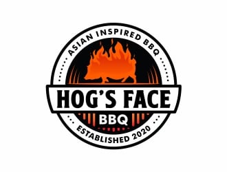 Hogs Face BBQ logo design by Mardhi