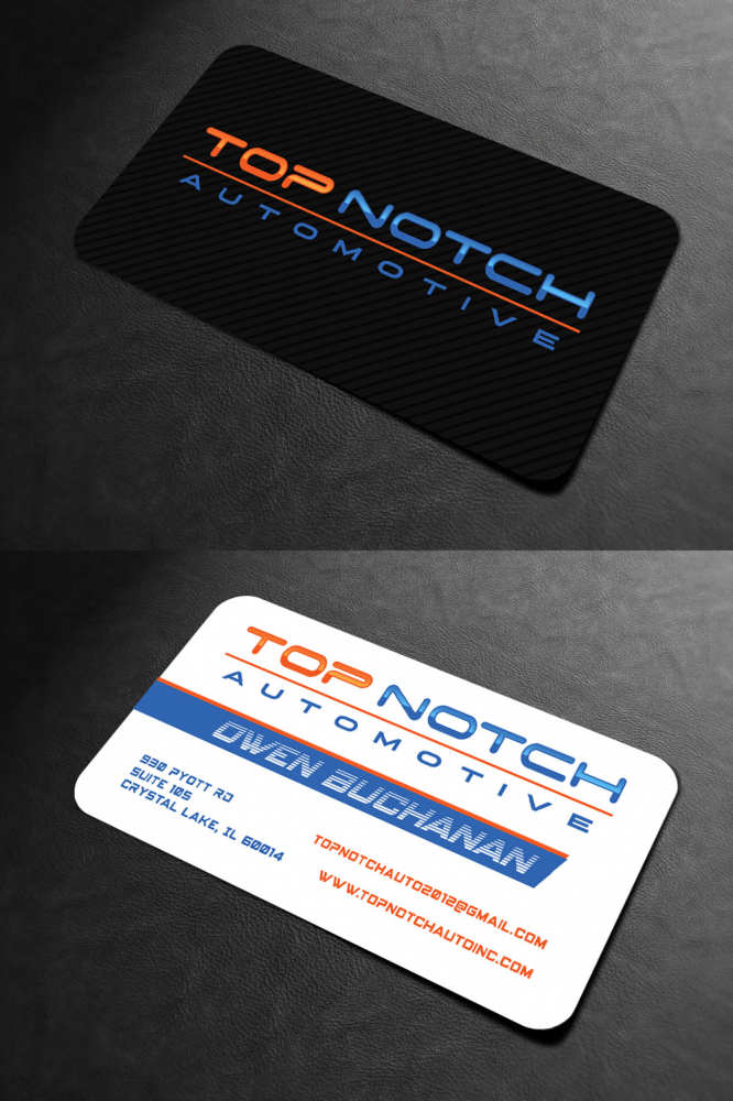 “Top Notch Auto & More” I don’t want the tires in it anymore. Looking for a new Modern look that is clean and eye catching and will be used in mailers, business cards, website and T-shirts. logo design by igor1408