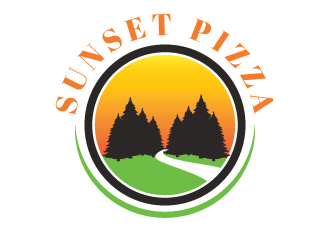 Sunset Pizza  logo design by aryamaity