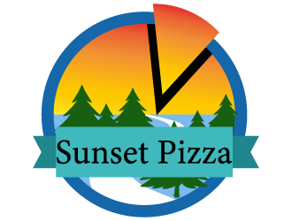 Sunset Pizza  logo design by aryamaity