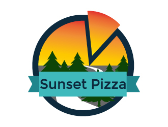 Sunset Pizza  logo design by aryamaity