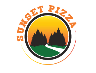 Sunset Pizza  logo design by aryamaity