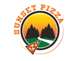 Sunset Pizza  logo design by aryamaity