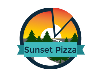 Sunset Pizza  logo design by aryamaity