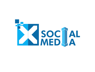 X Social Media logo design by gateout