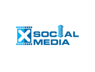 X Social Media logo design by gateout