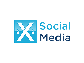 X Social Media logo design by EkoBooM