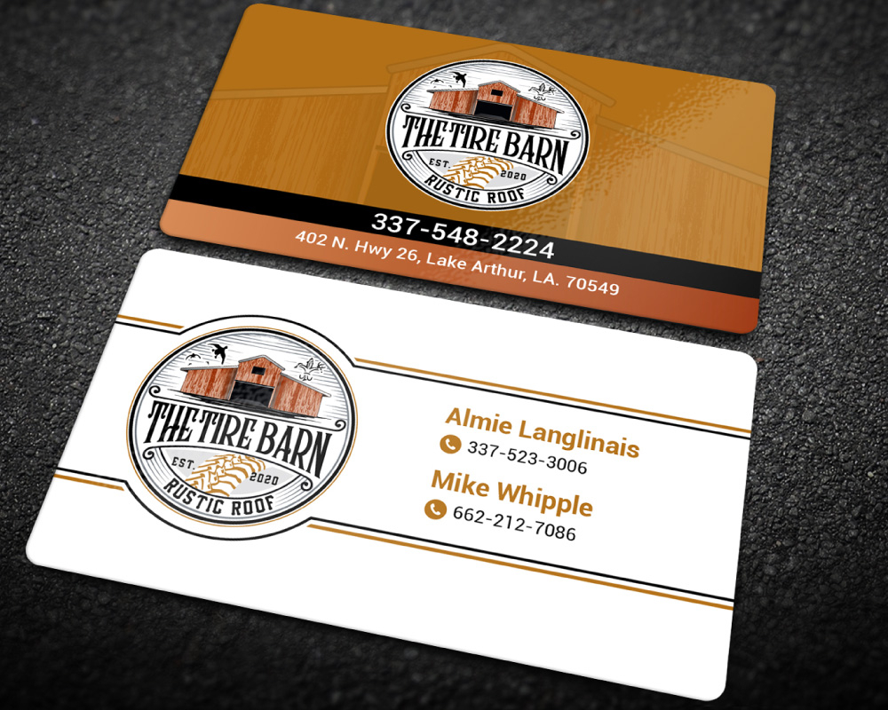 The Tire Barn & Rustic Roof logo design by Boomstudioz