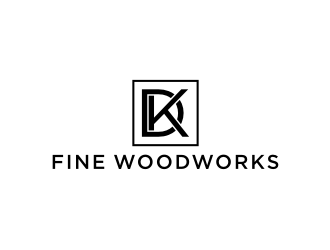 DK Fine Woodworks logo design by johana