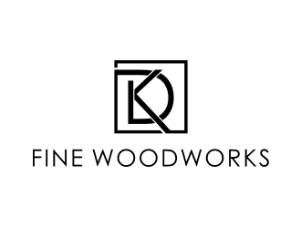 DK Fine Woodworks logo design by johana