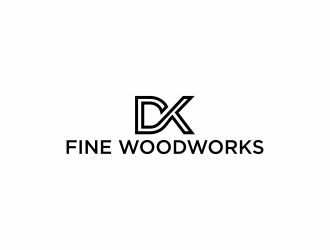 DK Fine Woodworks logo design by ozenkgraphic