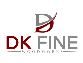 DK Fine Woodworks logo design by AamirKhan