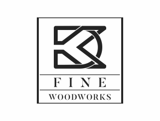 DK Fine Woodworks logo design by Mahrein