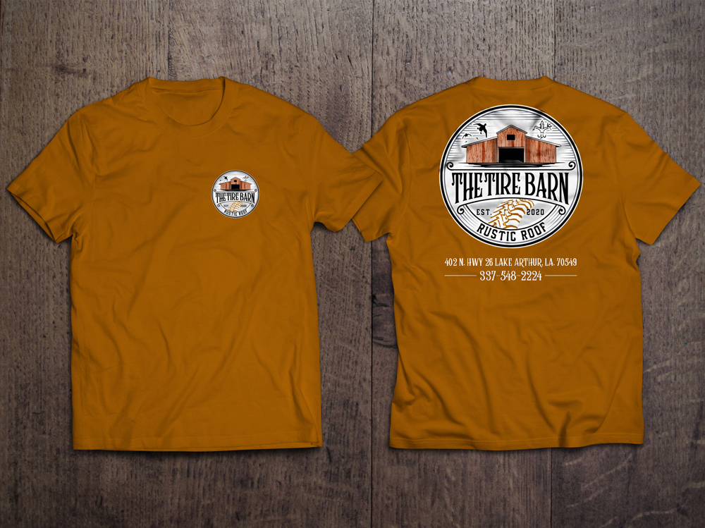 The Tire Barn & Rustic Roof logo design by KHAI