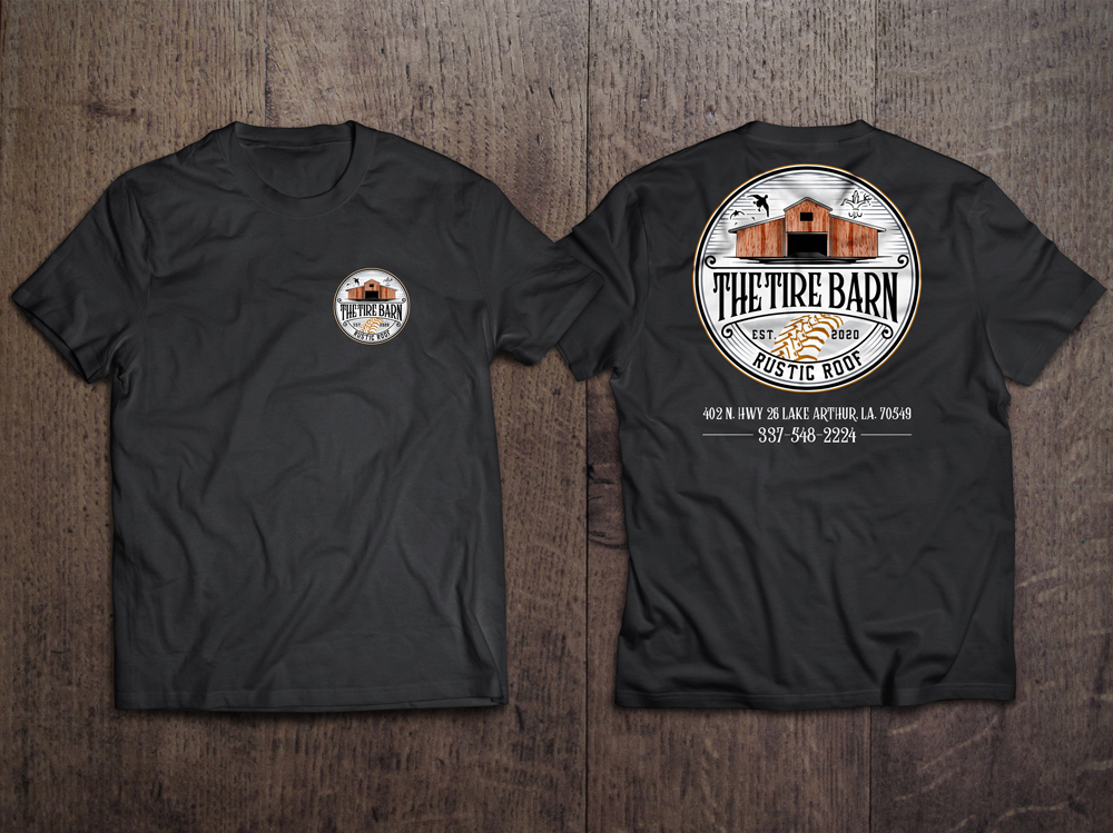 The Tire Barn & Rustic Roof logo design by KHAI