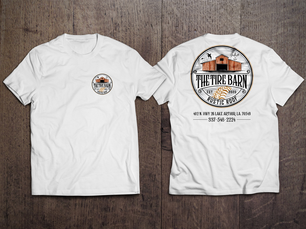 The Tire Barn & Rustic Roof logo design by KHAI