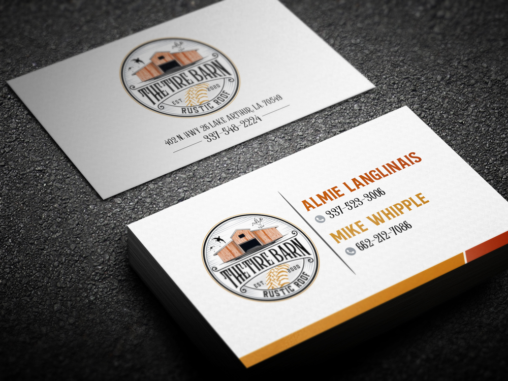 The Tire Barn & Rustic Roof logo design by KHAI