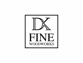 DK Fine Woodworks logo design by Zeratu