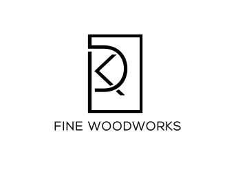 DK Fine Woodworks logo design by Rossee