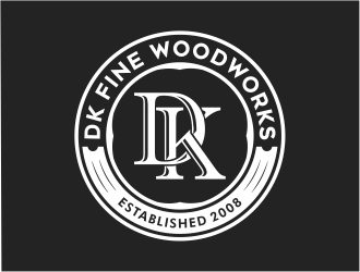 DK Fine Woodworks logo design by Mardhi