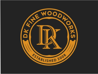 DK Fine Woodworks logo design by Mardhi