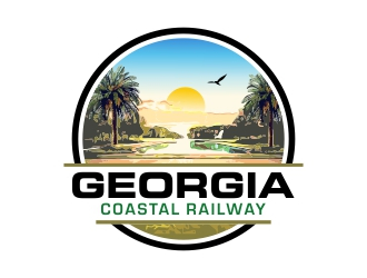 Georgia Coastal Railway logo design by AnandArts