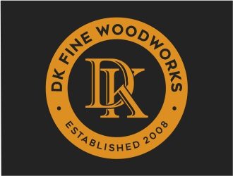 DK Fine Woodworks logo design by Mardhi