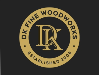 DK Fine Woodworks logo design by Mardhi