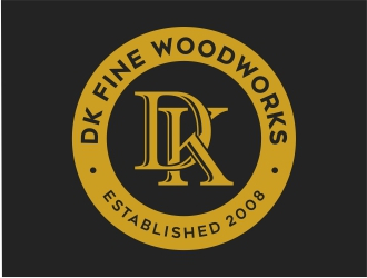 DK Fine Woodworks logo design by Mardhi