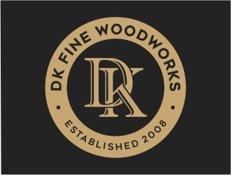 DK Fine Woodworks logo design by Mardhi