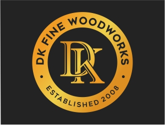 DK Fine Woodworks logo design by Mardhi