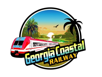 Georgia Coastal Railway logo design by AnandArts