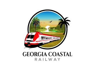 Georgia Coastal Railway logo design by AnandArts