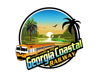 Georgia Coastal Railway logo design by AnandArts