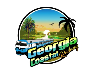 Georgia Coastal Railway logo design by AnandArts