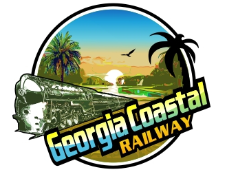 Georgia Coastal Railway logo design by AnandArts