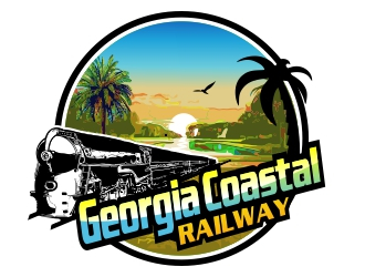 Georgia Coastal Railway logo design by AnandArts