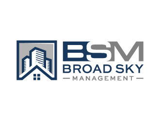 Broad Sky Management logo design by akilis13