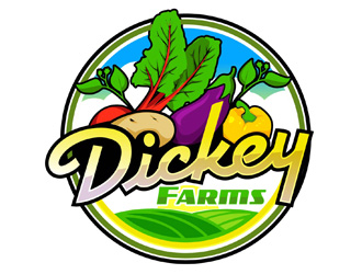 Dickey Farms logo design by DreamLogoDesign