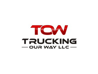 TRUCKING OUR WAY LLC logo design by bombers