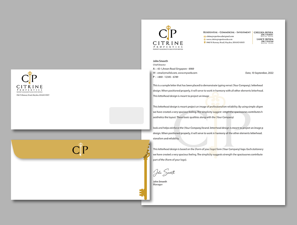 Citrine Properties logo design by Niqnish