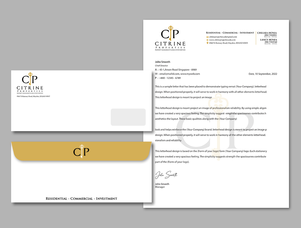 Citrine Properties logo design by Niqnish