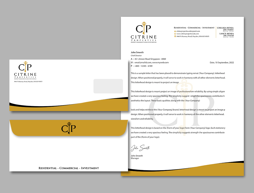 Citrine Properties logo design by Niqnish