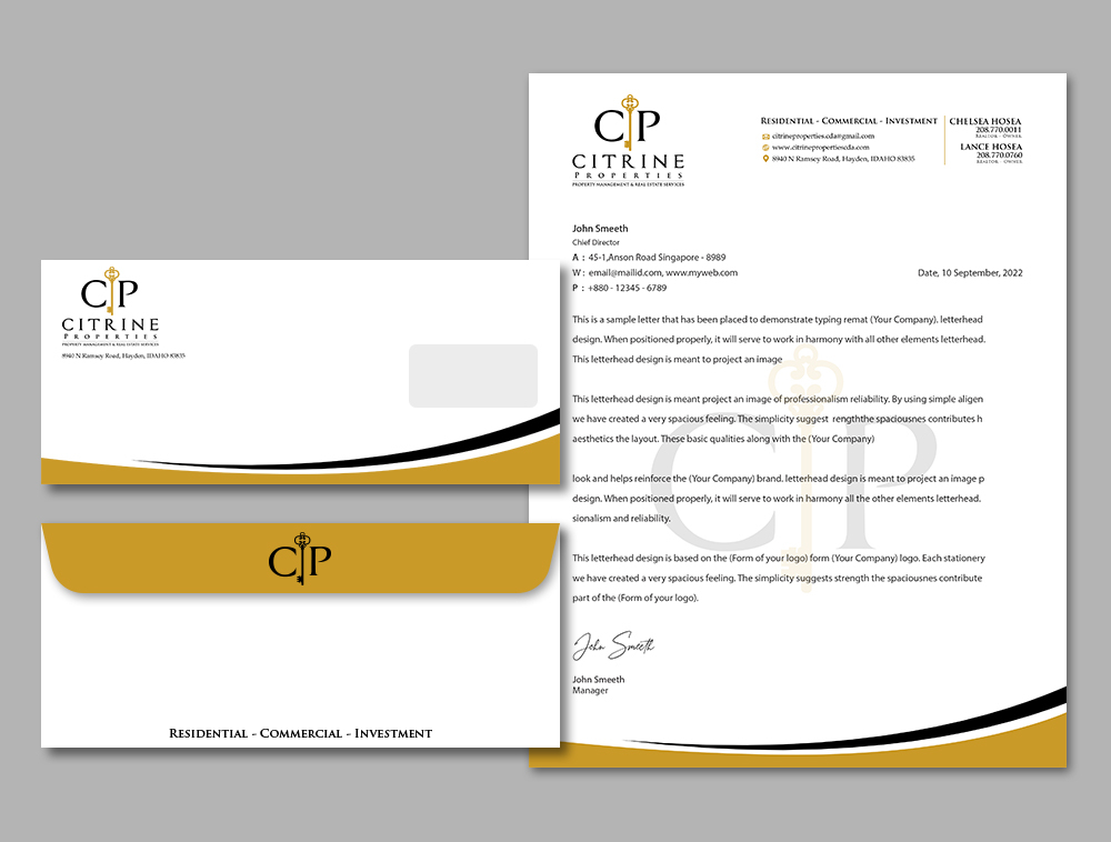 Citrine Properties logo design by Niqnish