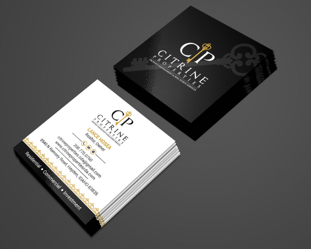 Citrine Properties logo design by Boomstudioz