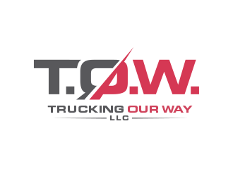 TRUCKING OUR WAY LLC logo design by BeDesign