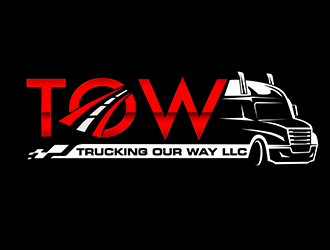 TRUCKING OUR WAY LLC logo design by 3Dlogos